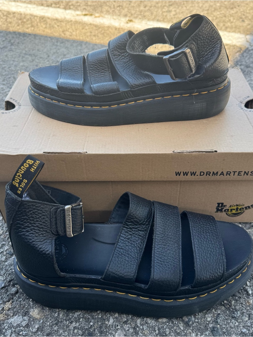Dr. Martens Clarissa II Quad Sandals in Black